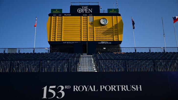 The Open scoreboard